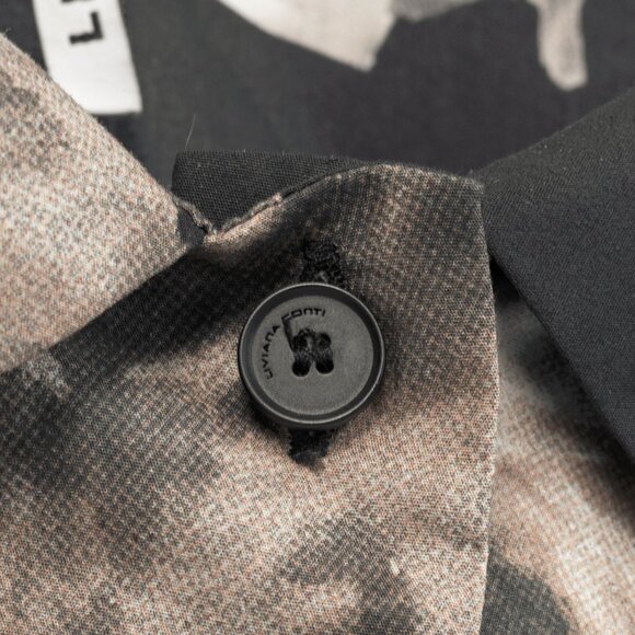 Liviana Conti Black Floral-Print Cotton-Poplin Oversized Shirt Jacket - Picture 8 of 12